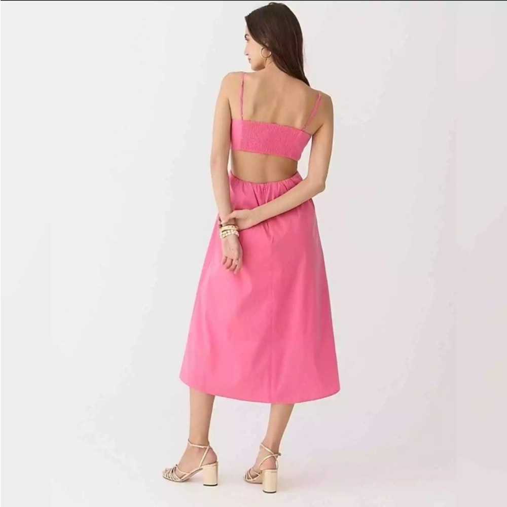 NWT J. Crew Collection Limited Ed. Bow-Front Cutout Midi Dress Stretch Taffeta - Picture 2 of 2